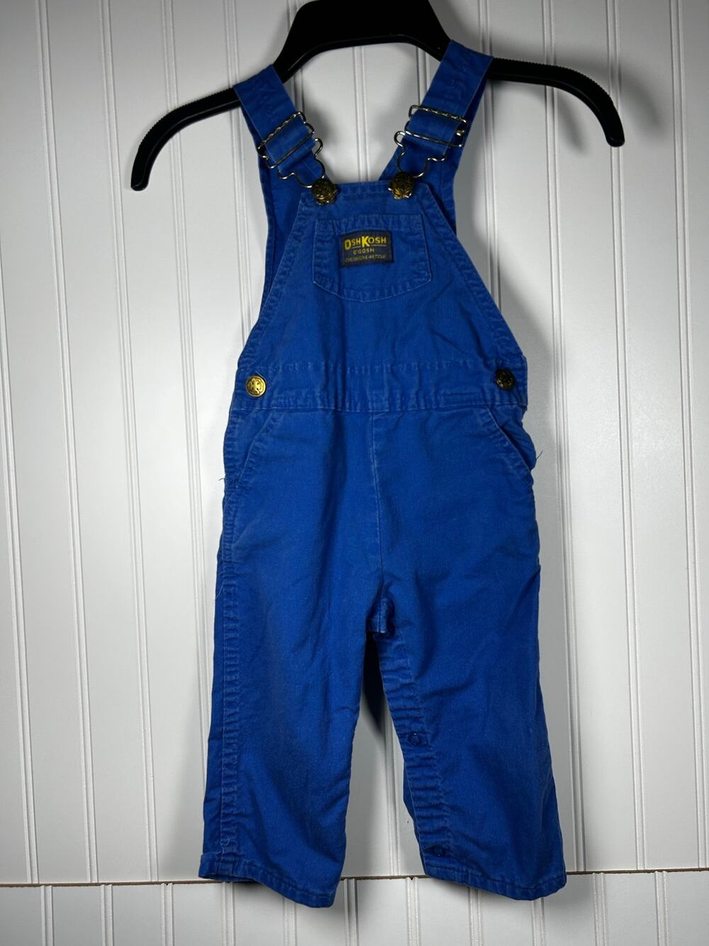 OshKosh B’gosh Vintage Blue Vestbak Overalls 24 Months Made In USA unisex